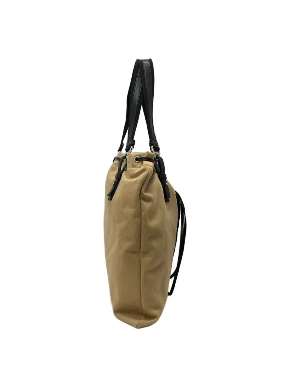Saint Laurent Rive Gauche Tote Kahala Beige Black Leather